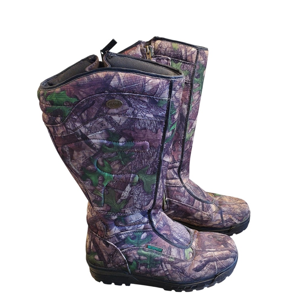 RedHead Mens Waterproof Camo Hunting Boots Side Zip Forest Camouflage 9.5M